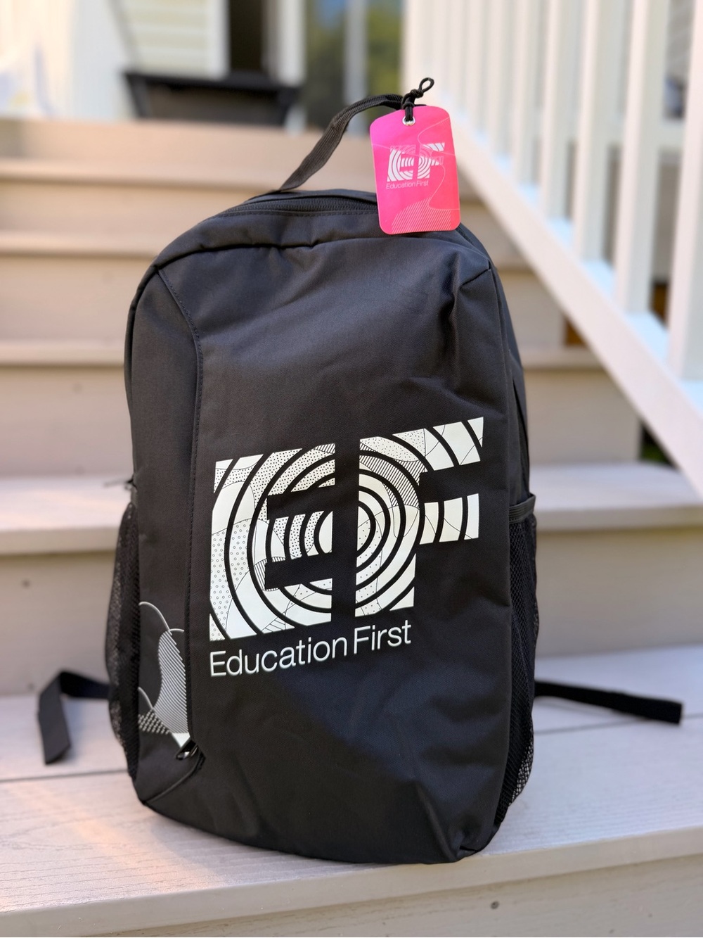 Black Logo Backpack - EF Branded
